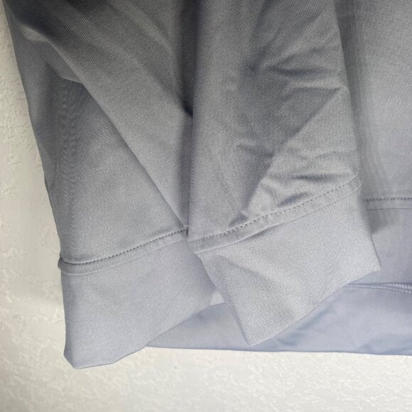 Adidas Mens XL Gray Long-Sleeve Polo Shirt With Zip Collar - Picture 4 of 7